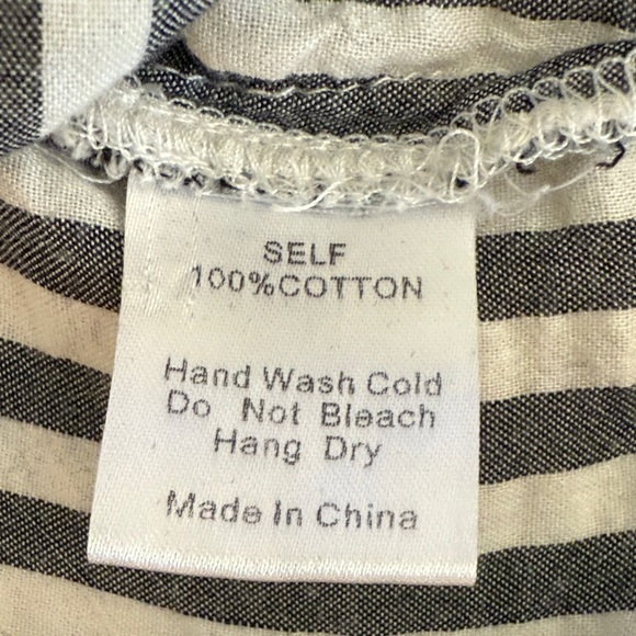 Mod Ref Striped Button Down Shirt in Black and White - Picture 7 of 10